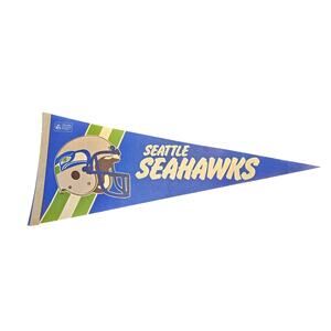 Vintage Seattle Seahawks NFL Official Full Size Pennant Man Cave Wall Decor